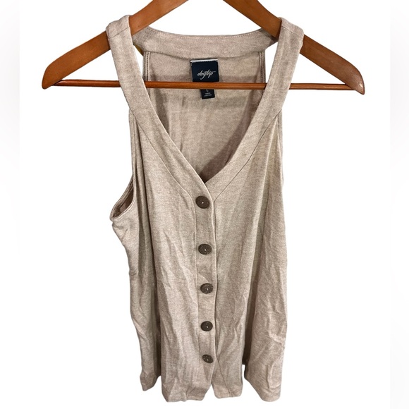 Buckle Daytrip Beige Soft Large Button Long flowy Tank Top Size Large Neutral - Picture 3 of 8